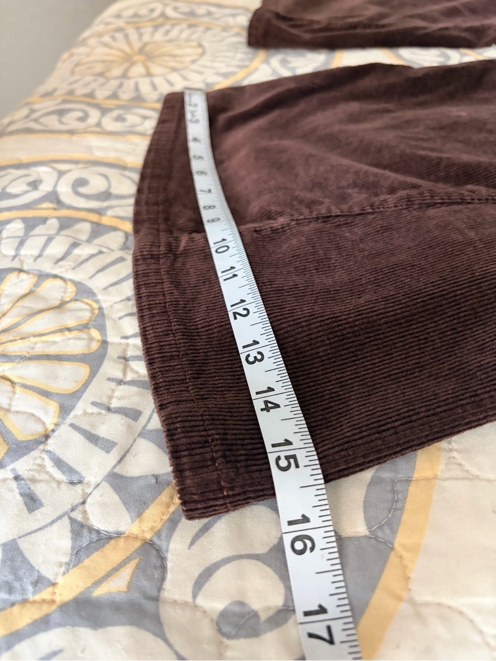 Pilcro Anthropologie Adi Corduroy Mid Rise Brown Flare Jeans, Size 28 - Picture 14 of 14
